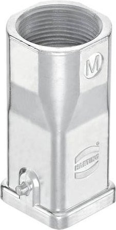HARTING Tüllengehäuse 19 62 003 1445 aus Zinkdruckguss in Silber - Bild 1