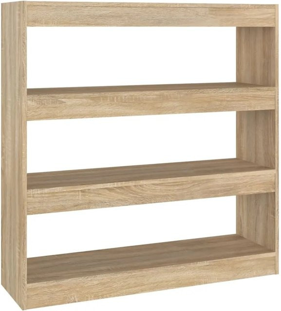VidaXL Bücherregal Raumteiler Sonoma-Eiche B/T/H: 100 x 30 x 103 cm - Bild 1