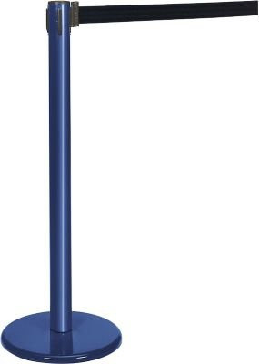 Guidesystems Gurtpfosten in Blau mit schwarzem Gurt aus Metall - Bild 1