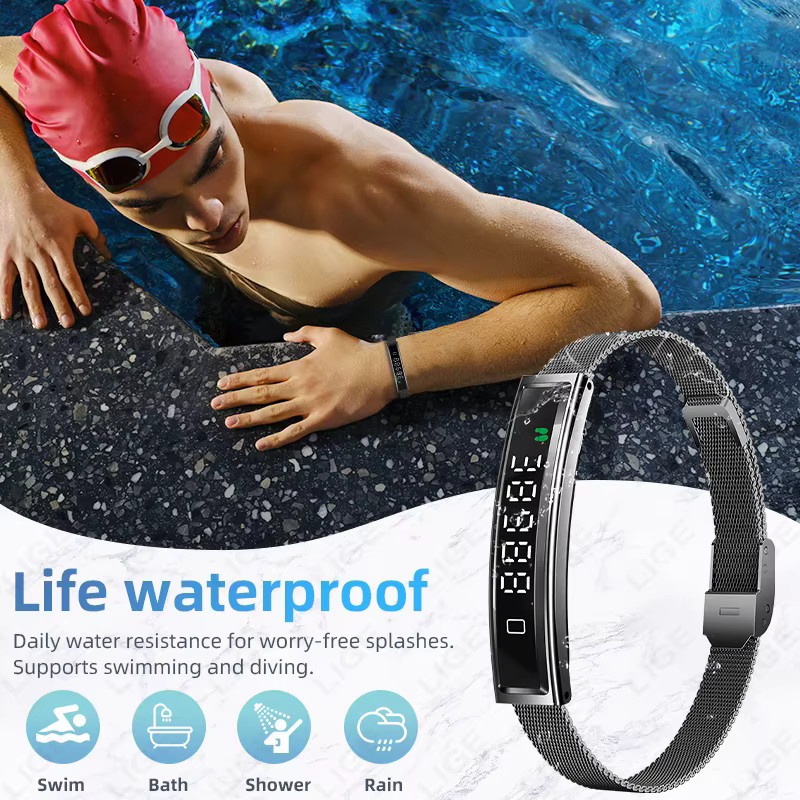 LIGE Smartwatch Gold Unisex mit Herzfrequenz- und HRV-Monitor, Wasserdichtem Sportarmband für Android und iOS mit Anruf-Erinnerung und Schrittzähler - Bild 5