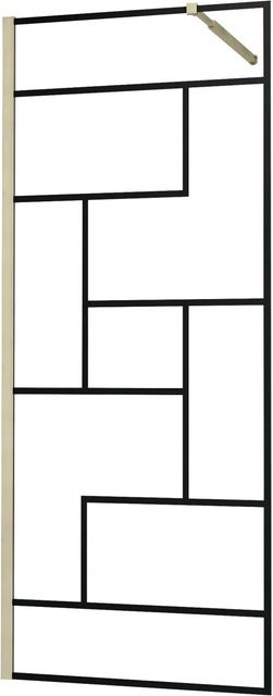 AICA Walk-in Duschwand aus Nano-Glas mit Stabilisierungsstange, Farbe: Transparent, B: 70 cm, H: 200 cm - Bild 1