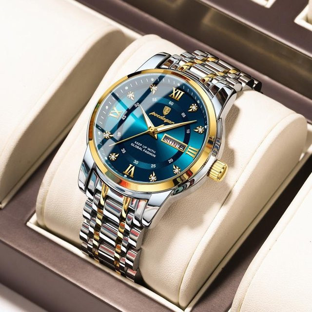 Mai Koo Armbanduhr, Quarz, Edelstahl, 41 mm, Grau, Herren - Bild 1