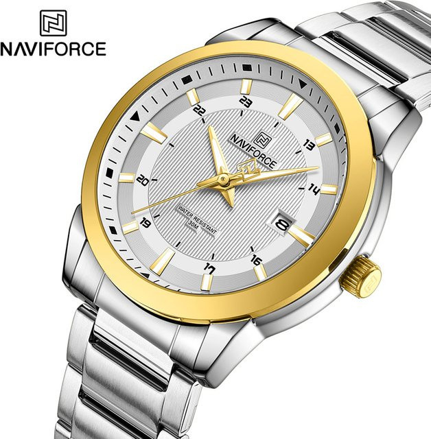 NAVIFORCE Armbanduhr Quarz, Edelstahl, Datum, Herren - Bild 1