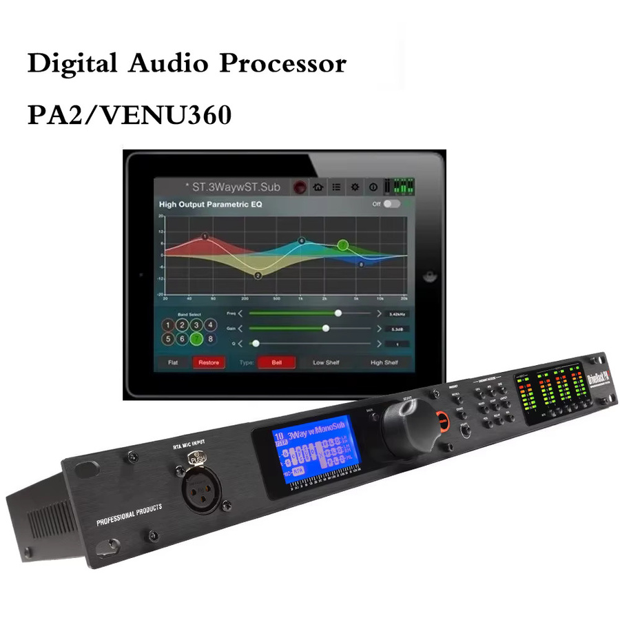 PaulKitson Digitaler Audio-Prozessor Treiber PA2 in Schwarz, 2in 6out Lautsprecher-Manager mit Original-Software - Bild 2
