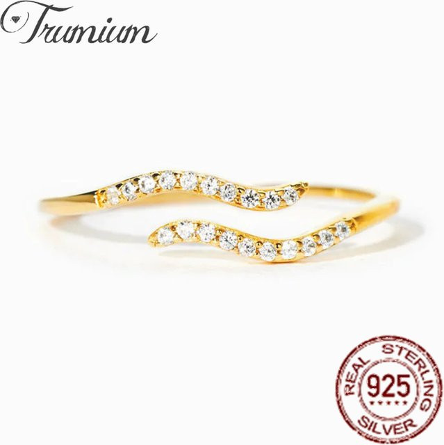 Trumium Ring, 925 Silber, Gold, Damen - Bild 1