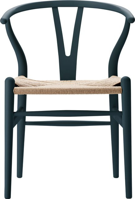 Carl Hansen & Søn CH24 Y Wishbone Stuhl Soft Edition von Ilse Crawford in Blau, lackiert - Bild 1