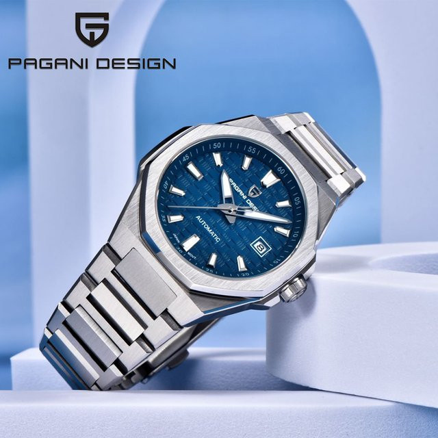PAGANI DESIGN Armbanduhr, Automatik, Edelstahl, Saphirglas, Schwarz, Herren - Bild 1