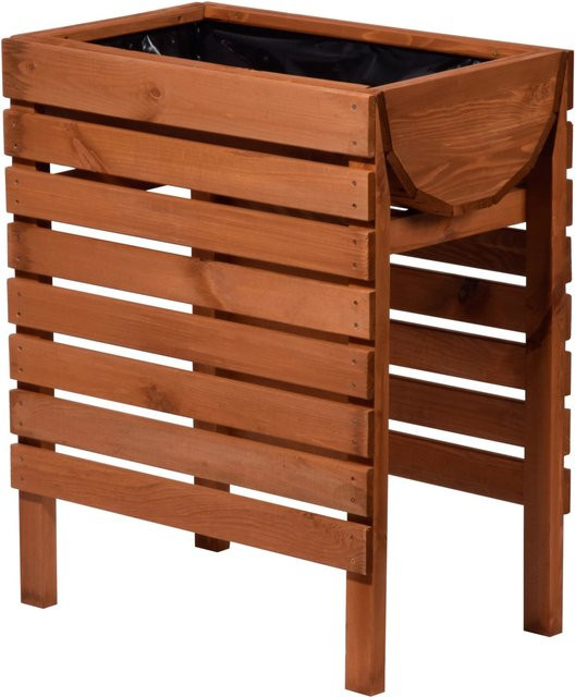 Dobar Hochbeet aus Kiefernholz in Braun inkl. Pflanzfolie B: 70 cm, T: 45 cm, H: 71 cm - Bild 1