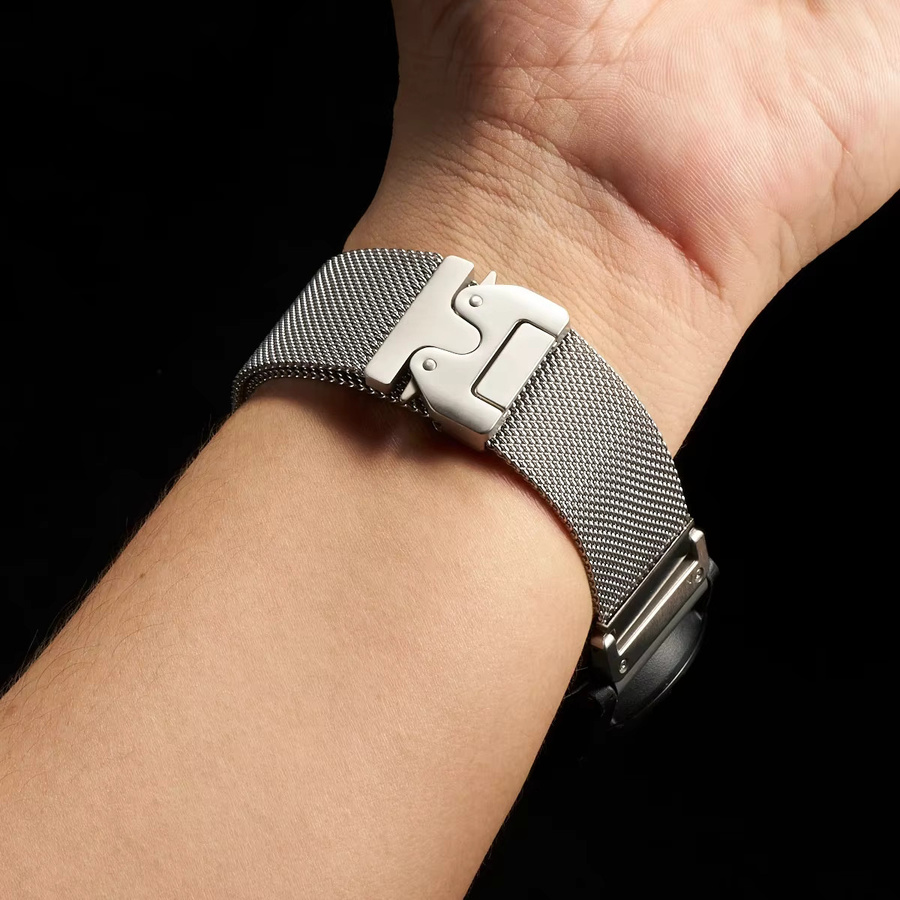 OAKCHARM Uhrenarmband Edelstahl, Silber, 26 mm, Quick Fit Sport Band - Bild 3