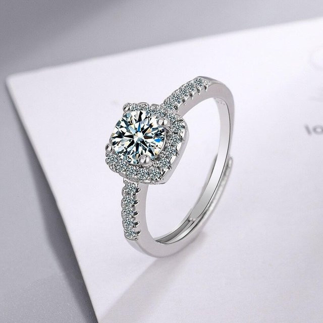 Allbestart Fingerring 925 Silber, Zirkonia, Damen - Bild 1