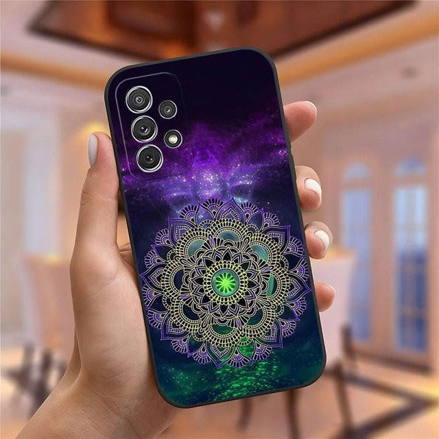 Mandala Chakra Handyhülle für Samsung Galaxy S23 Ultra, S24, S22, S21, S20, FE, Plus, A54, A34, A16, A53, A13 in Multicolour - Bild 1