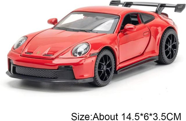 Linyi toy car 964 911 Miniatur-Sportwagenmodell, 1:32, Rückzieher, ab 14 Jahren - Bild 1