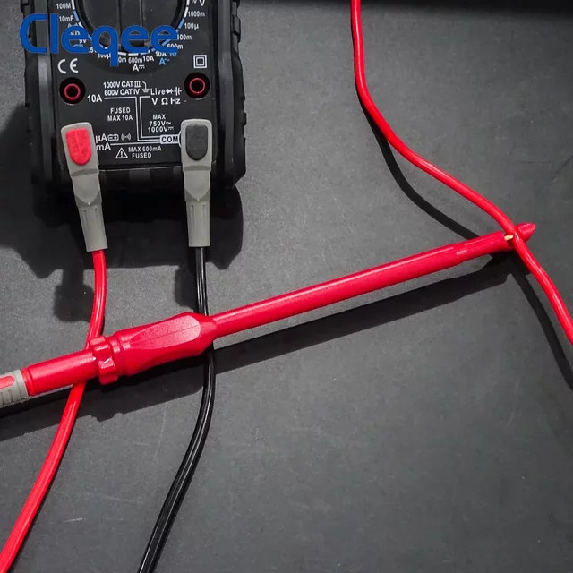Cleqee P30036A Sicherheits-Draht-Piercing-Sonden zur zerstörungsfreien Punktion mit 4-mm-Klinkenstecker für Multimeter und Kfz-Testhaken-Werkzeug - Bild 1