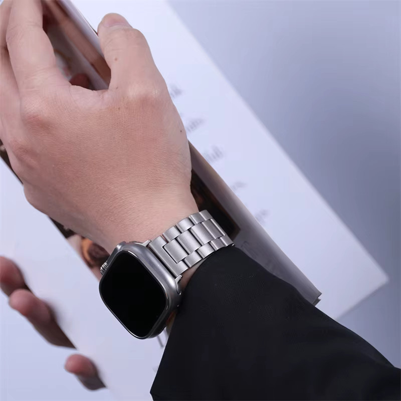 jansin Uhrenarmband Edelstahl, Schwarz, Unisex - Bild 3