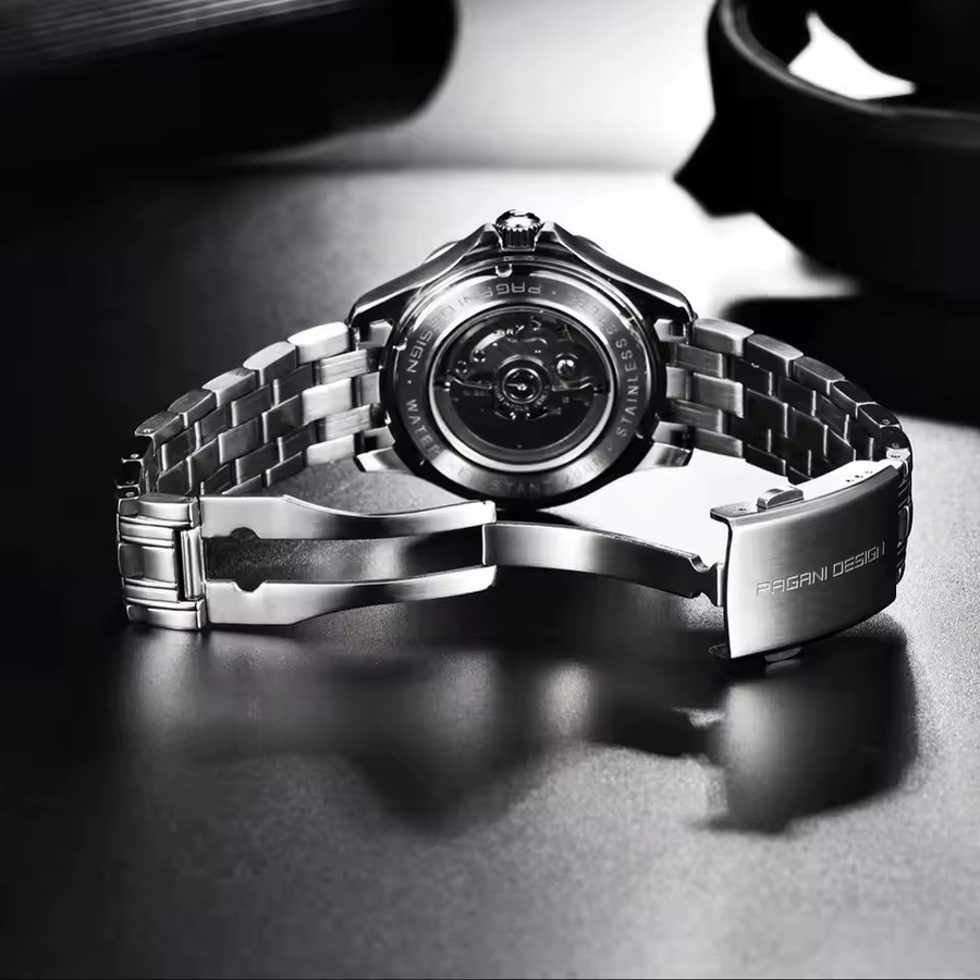 Pagani Design Armbanduhr, Edelstahl, Keramiklünette, Saphirglas, Herren - Bild 2