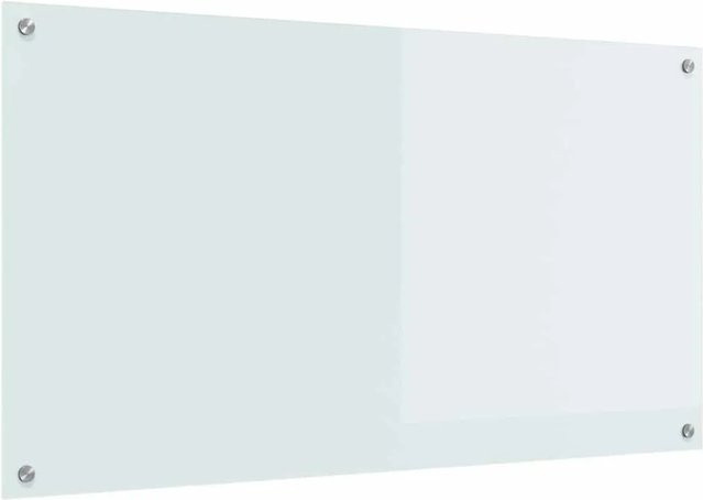 vidaXL Küchenrückwand aus gehärtetem Glas in Weiß, B: 110 cm, H: 60 cm - Bild 1