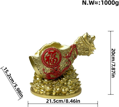 Yiran Furniture Rotweinregal in Form eines chinesischen Glücksbeutels, Dekoration für Wohnzimmer und Hauseingang, Farben: Rot und Gold