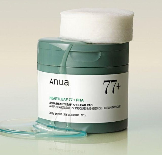 ANUA Heartleaf Seventy Seven Clear Pad Set, Peeling-Toner-Pads, 80 Stück - Bild 1