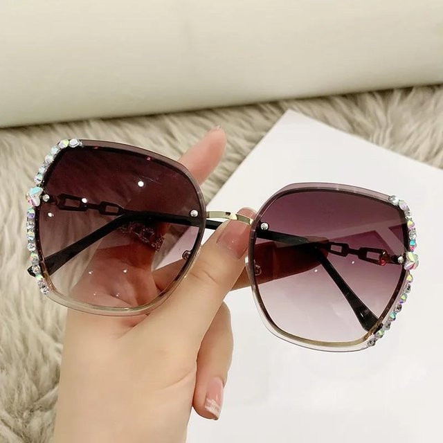 BEYIII Sonnenbrille, randlos, rechteckig, Kunststoff, braun, Damen - Bild 1