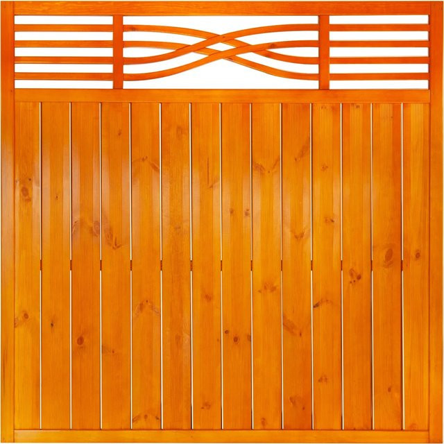 Zaunelement Malaga von Andrewex aus Pinie in Braun, B/H: 180 x 180 cm - Bild 1