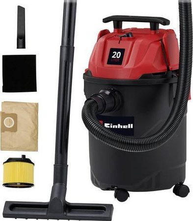 Einhell TC-VC 2045 Nass-/Trockensauger in Schwarz und Rot mit 20l Behältervolumen