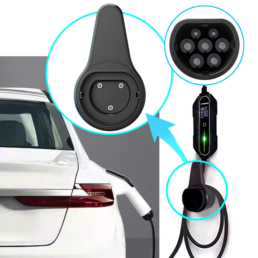 EV Ladegerät Halter Holster Dock für Typ 2 Ladekabel in Schwarz - Bild 3