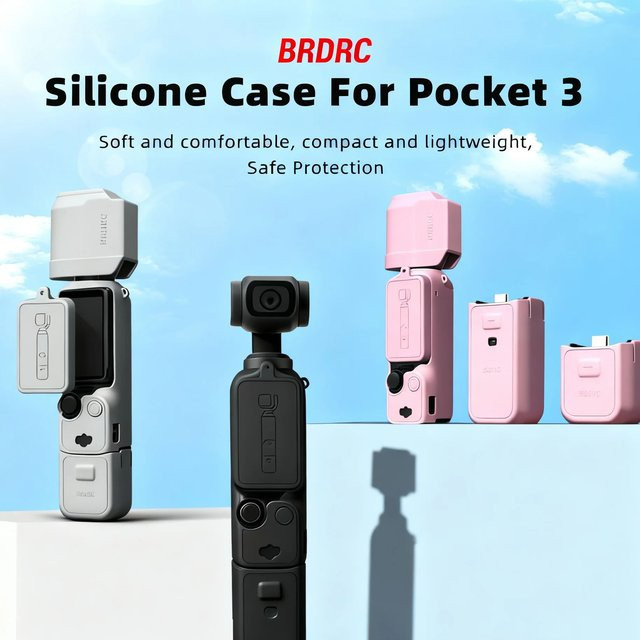 DJI Osmo Pocket 3 Silikonhülle Anti-Bump-Abdeckung mit wasserdichtem Schutz und kratzfestem Gimbal-Objektivdeckel - Bild 1