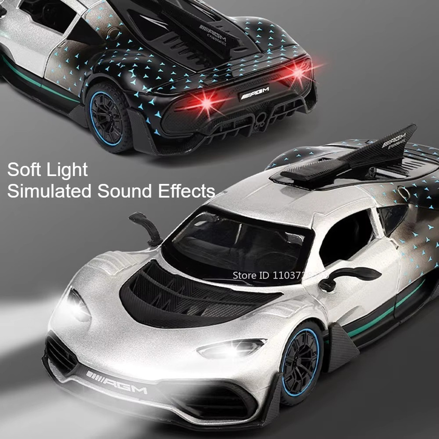 ONE Racing Supercar Modell Spielzeug, 1:32, Sportwagen, Metall, mit Licht und Sound - Bild 5