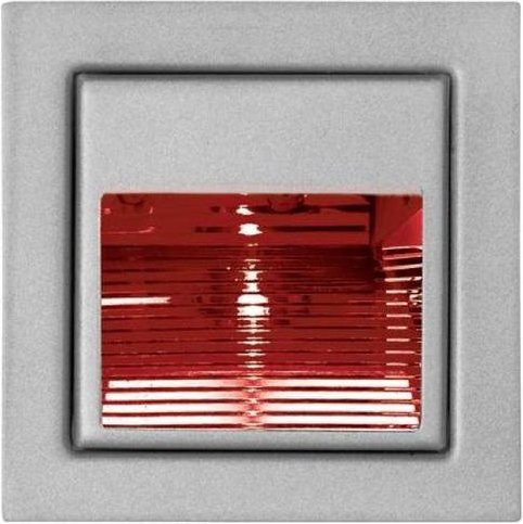 Brumberg P3729R 00P3729R LED-Wandeinbauleuchte in Silber mit rotem Akzent, quadratisch - Bild 1