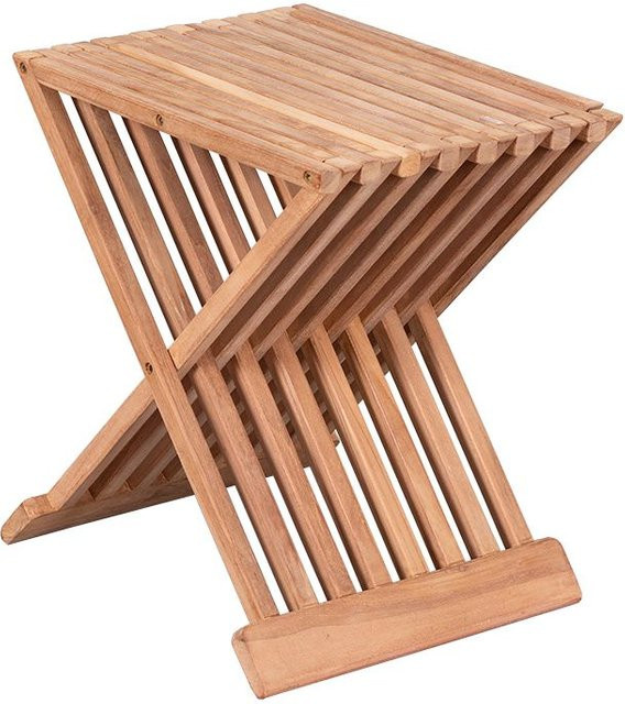 deVries Beistelltisch Woodie aus Teakholz in Braun B/H/T: 41 x 45 x 33 cm - Bild 1