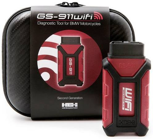 HEX GS-911 WiFi Hobby Motorrad Diagnosetool OBD2 für BMW Motorräder in Rot - Bild 1