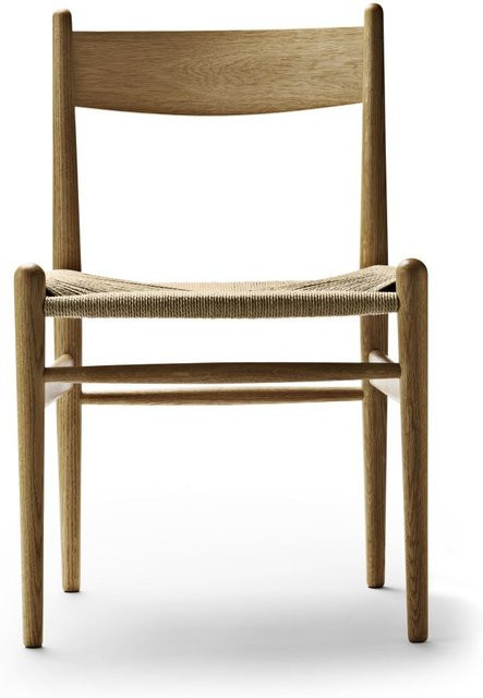 Carl Hansen & Søn CH36 Stuhl aus Massivholz mit Naturgeflecht in Braun - Bild 1