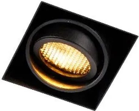 QAZQA Einbaustrahler Schwarz Trimless Oneon Honey, dimmbar, kippbar und drehbar für GU10 Leuchtmittel - Bild 1