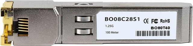 Juniper BlueOptics BO08C28S1 SFP Transceiver Kupfer RJ45 1000BASE-T 100M Silber - Bild 1