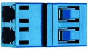 Telegärtner LC Duplex Kupplung mit Phosphorbronzehülse in Türkis und Blau 100007151 - Bild 1