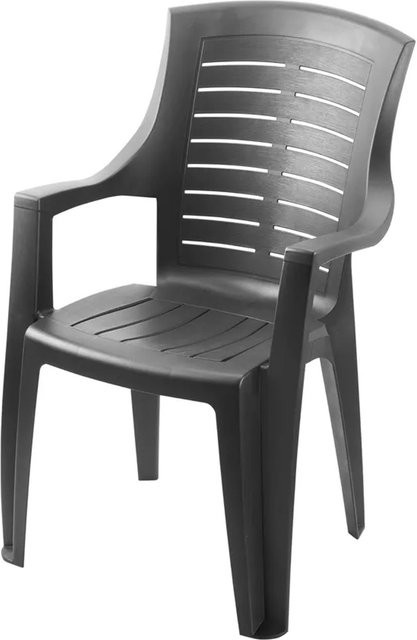 Progarden Stapelsessel Talia in Anthrazit mit modernem Design, B/T/H: 55 x 60 x 91 cm - Bild 1