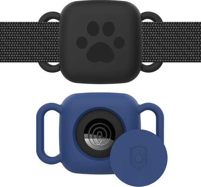 2er-Set ALLOYSEED Silikonhülle für Tile Mate 2022 2024 mit Etikettenhalterung in Blau und Schwarz - Bild 1