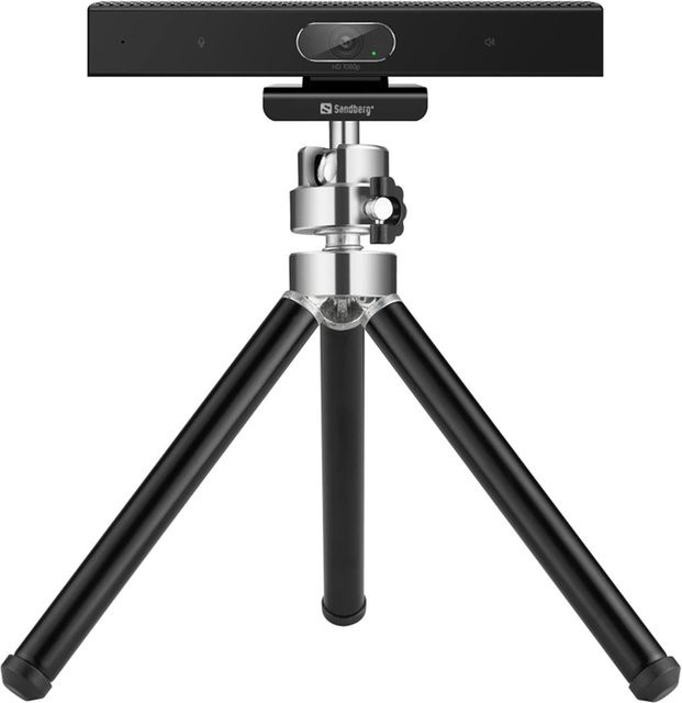 Sandberg All-in-1 ConfCam Full HD Webcam in Schwarz - Bild 1