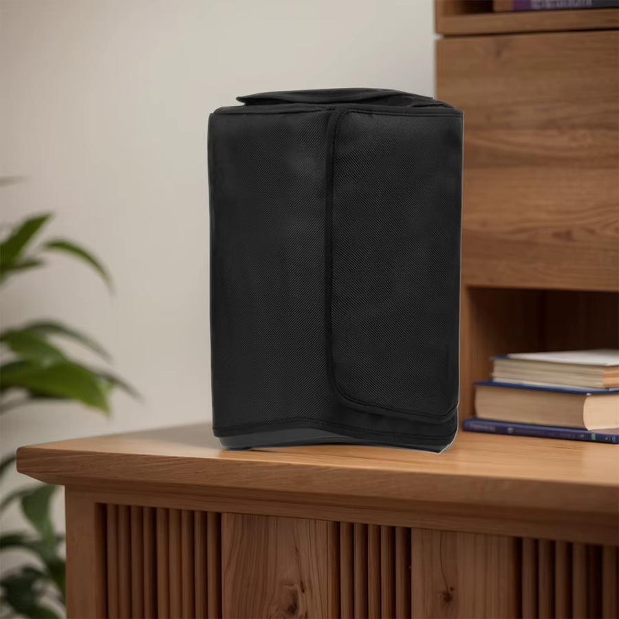 Staubdichte Lautsprecherabdeckung für Bose S1 Pro+ in Schwarz mit Griffklappe und elastischem Band - Bild 3