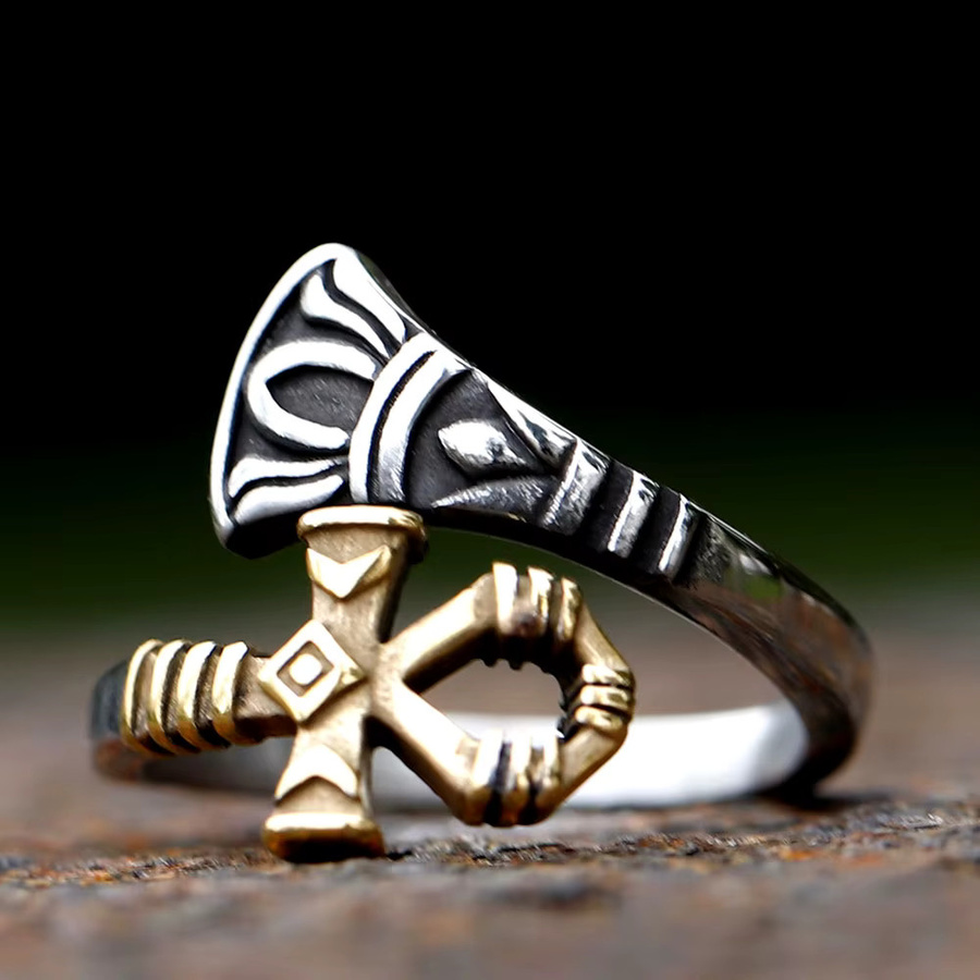 Ring Vintage, Bicolor, Messing, Unisex - Bild 2