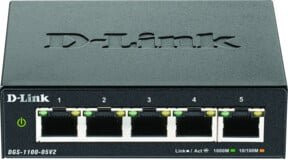 D-Link DGS-1100-05V2/E Smart Gigabit Switch mit 5 Ports, Schwarz - Bild 2