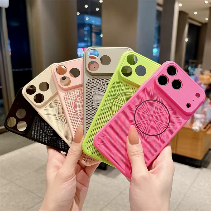 OLPAY Magnetische Hartschale für iPhone 17 16 15 14 13 Pro Max Plus mit Wärmeableitung und MagSafe Kompatibilität in Pink - Bild 2
