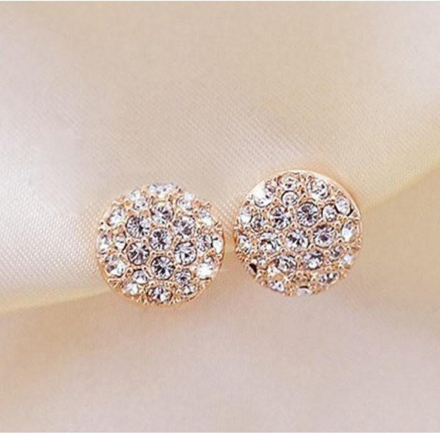 YIRAN Jewelry Ohrringe, Roségoldplattiert, Zirkon, Damen, Rund - Bild 1