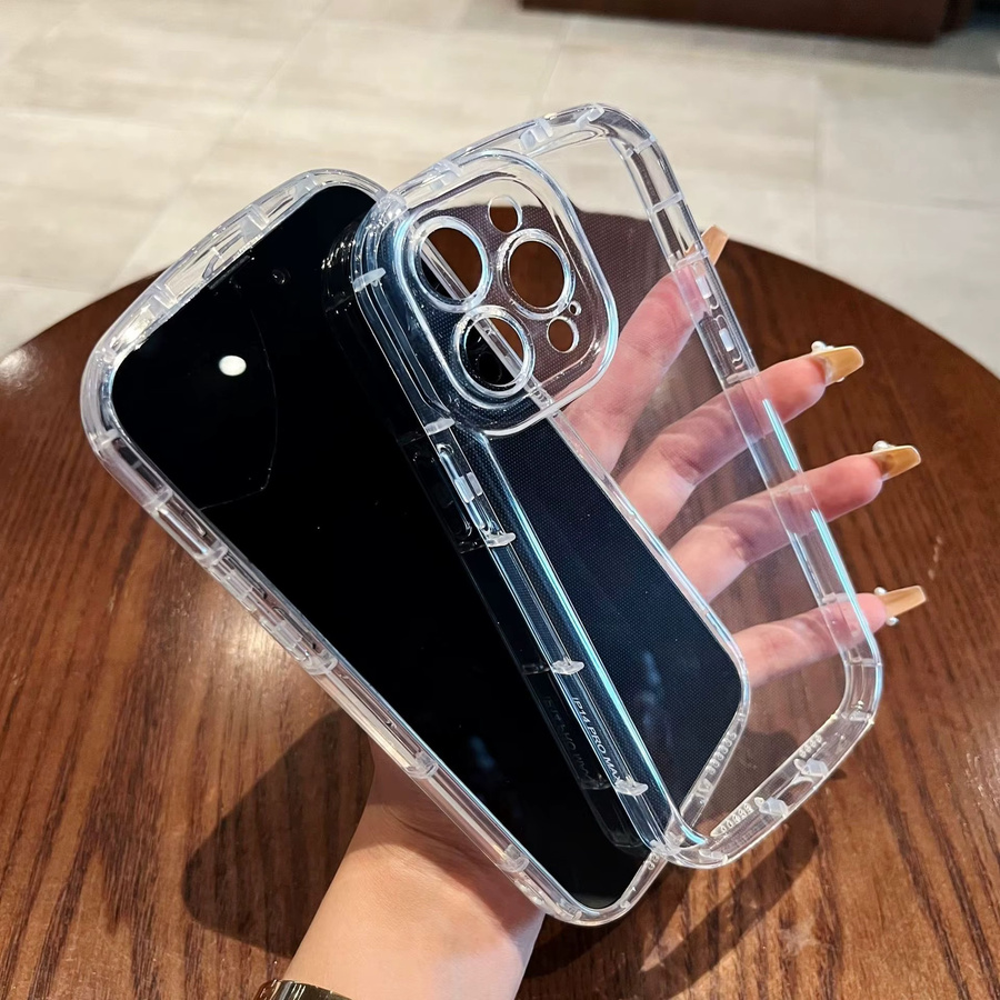 Transparente Silikon-Handyhülle mit Kameraschutz und Airbag-Abdeckung für Apple iPhone Modelle - Bild 4