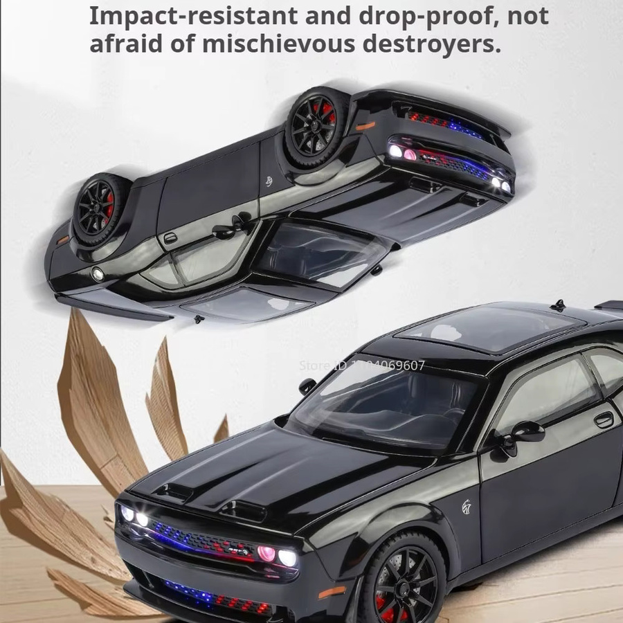 MAKEDA Hellcat Viper Miniatur-Sportwagen, 1:24, Legierung, Licht und Sound - Bild 2