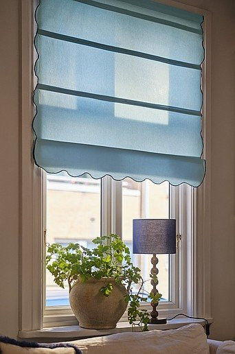 Jotex Rollo SCALINA blau semi-transparent textile Breite: 140 cm - Bild 1