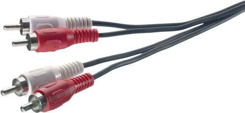 SpeaKa Professional SP-1300368 Cinch Audio Anschlusskabel RCA 2x Cinch-Stecker auf 2x Cinch-Stecker Schwarz 2,50 m - Bild 1