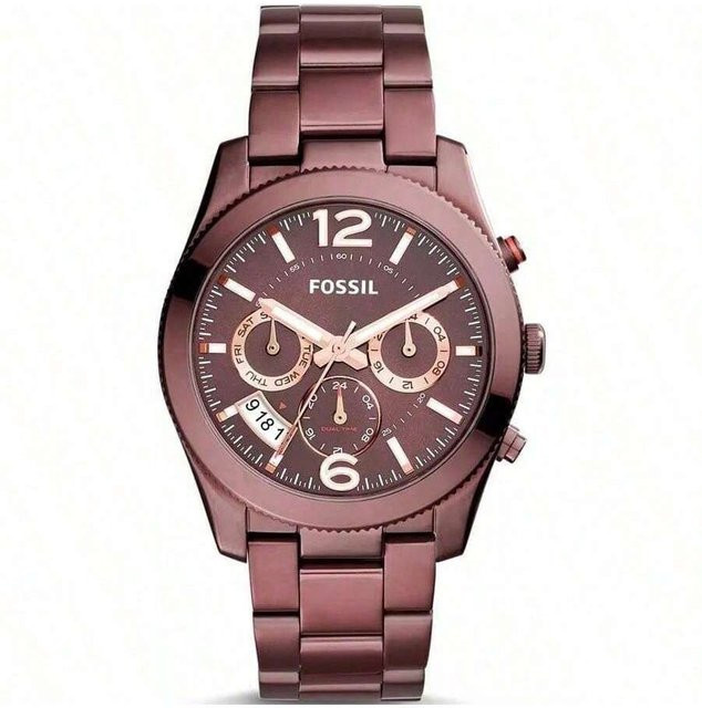 Fossil Armbanduhr Edelstahl, Quarz, Grau, Damen - Bild 1