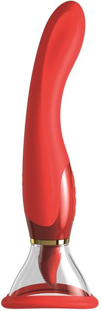 Pipedream Saug-Vibrator Her Ultimate Pleasure 24k Gold Luxury Edition in Rot und Gold, Länge: 25,4 cm - Bild 2