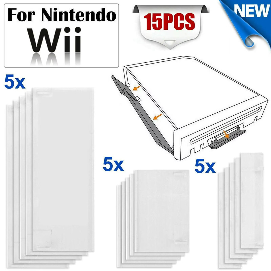 15er Set ABS Speicher- und Kartenschlitz-Abdeckungen für Nintendo Wii in Weiß, Rot und Schwarz - Bild 1